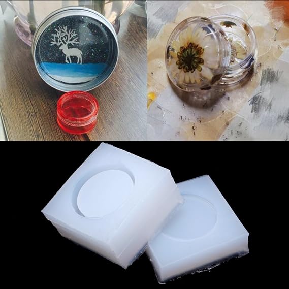 Amrka DIY Round Silicone Storage Box Mold Resin Mould Jewelry Casting Craft Handmade