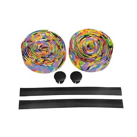 SYCOOVEN Bike Handlebar Tape, EVA Road Bike Bar Tape, 2 Rolls with End Plug