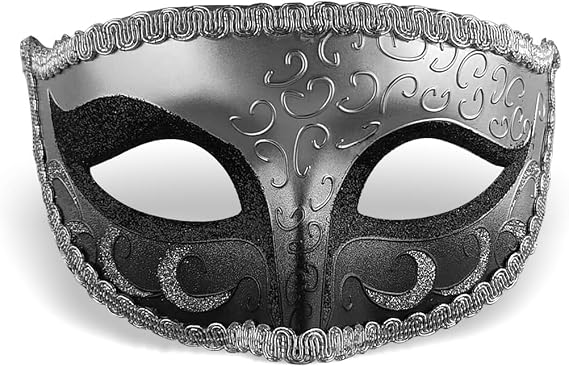 HyperFun Masquerade Mask for Men Classic Vintage Venetian Mens Mask Lightweight Gentle, Specially for Costume, Theme Parties