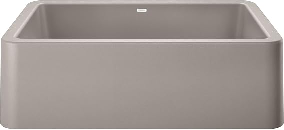 BLANCO, Concrete Gray 402320 IKON SILGRANIT Apron-Front Farmhouse Kitchen Sink, 30" X 19"