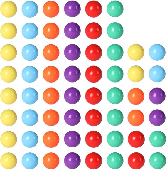 Game Replacement Balls for Chinese Checker,60 Pcs Solid Color Replacement Marbles for Marble Run, Marbles Game,DIY Decoration(5/8 Inch/6 Colors)