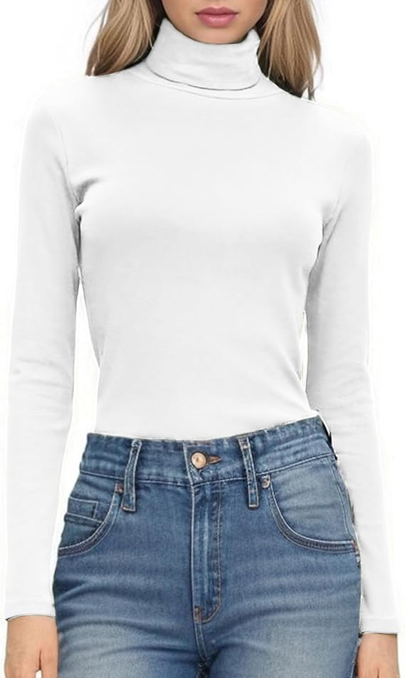 HOTOUCH Women's Turtleneck Long Sleeve Tops Lightweight Base Layer T-Shirts
