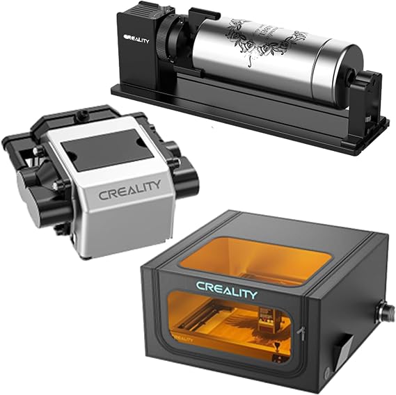Laser Engraver Enclosure with Air Assist for Laser Cutter, Laser Air Assist Laser Engraver 4 in-1 Multi-Functional Laser Rotary Roller Y-axis Jaw Chuck Rotary for Engraving Cylindrical Objects