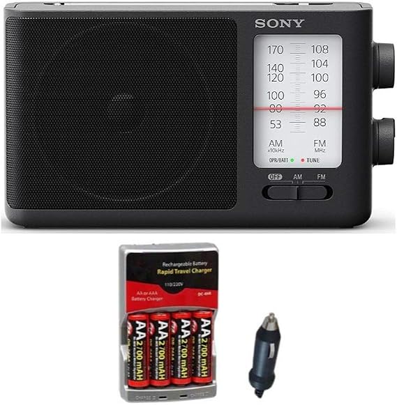 Sony ICF506 Analog Tuning FM/AM 4 AA Batteries