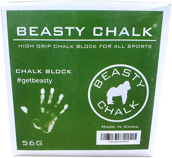 Beasty Chalk Gym Chalk Block - High Grip Chalk for Gymnastics, Rock Climbing, Sports, Lifting, Pull-Ups, Deadlifts, Kettlebells, Pole