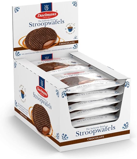 Daelmans Jumbo Chocolate Stroopwafels - 12 x 2 (duo packs)