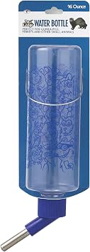 LITTLE GIANT Small Animal Cage Water Bottle - Pet Lodge - Clear Water Bottle, Great for Indoor Use (16 oz.) (Item No. CPB16)