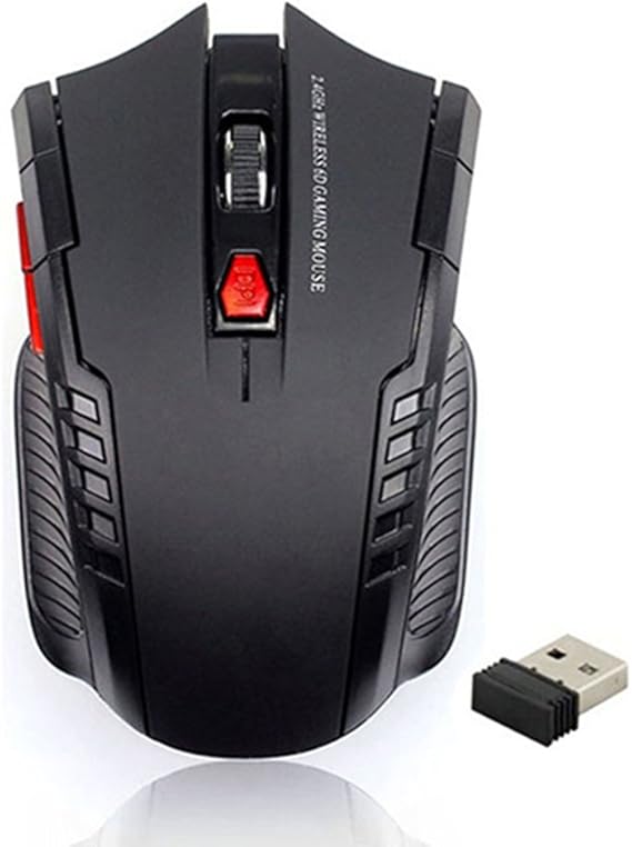 Wireless Mouse, 2.4G USB Wireless Mice Optical PC Laptop Notebook Computer Cordless Mouse with Nano Receiver, 6 Buttons, DPI Adjustable for Windows Mac Linux Vista Macbook Pro Apple iMac