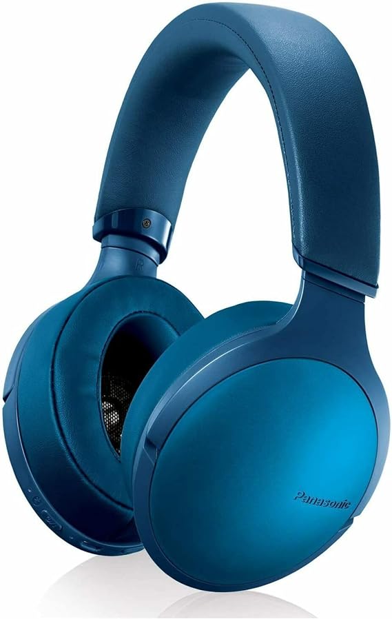 Panasonic Premium Hi-Res Wireless Bluetooth Over The Ear Headphones with 3D Ear Pads and 3 Sound Modes - RP-HD305B-A (Blue)