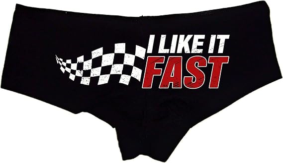 Sexy Girl Rock I Like It Fast Funny Panties for Women Flirty Boyshort Lingerie Gift Underwear