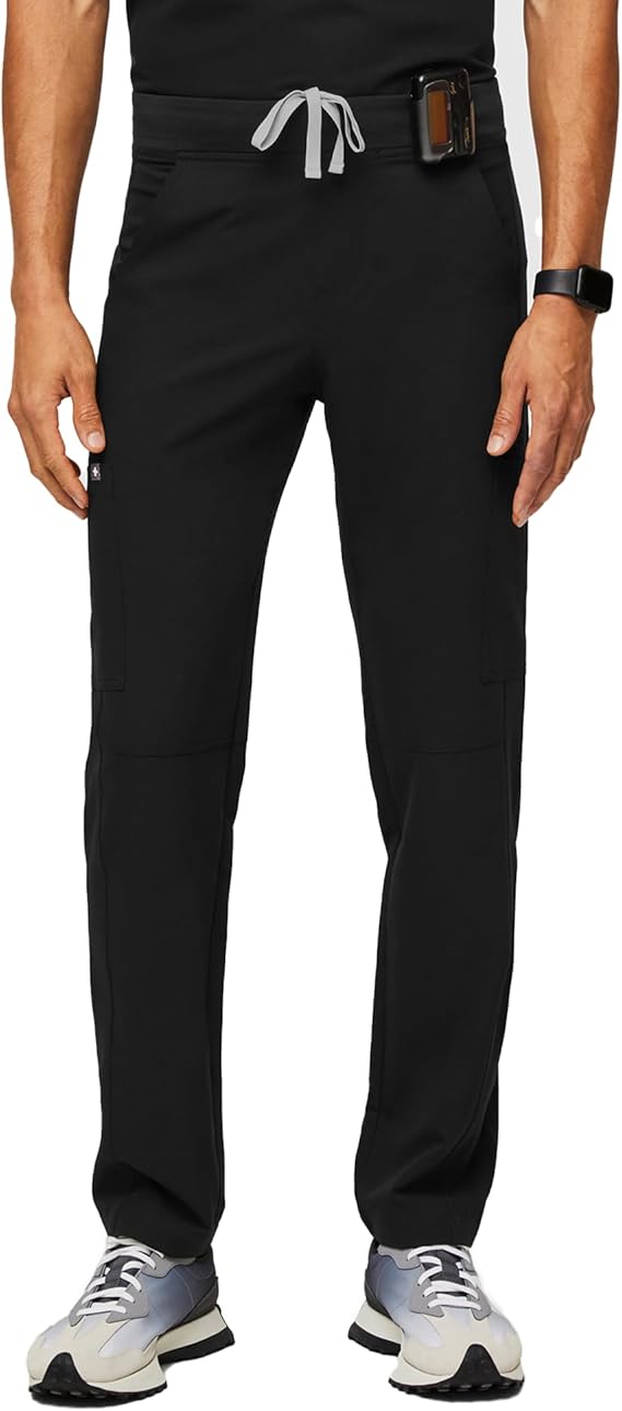 FIGS Axim Cargo Scrub Pants for Men Classic Fit, Straight Leg, 7 Pockets, 4-Way Stretch, Anti-Wrinkle