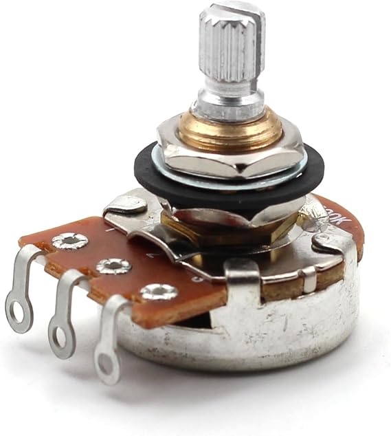 Bourns 500k Potentiometer - Short Split Shaft, Audio Taper, Low Friction Guitar Pot