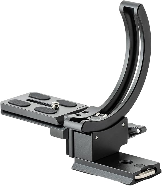 Fotopro Camera Vertical Bracket, Tripod Mount Ring Lens Mount, 1/4 Rotatable Collar Mount Plate for DSLR SLR, Fits Plate for Arca-Type, Supporting 84.8mm Lens Horizontal and Vertical