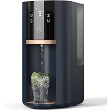 Countertop Reverse Osmosis Water Filter System with UV, 5 Stage RO Water Filtration System, 4:1 Pure to Drain, Portable No Installation Water Purifier with Rotating Base Design & 4 Capacity