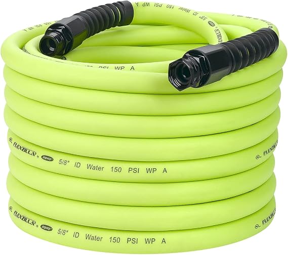 Flexzilla HFZWP5100 Pro Water Hose with Reusable Fittings 100 Feet | All Weather Flexibility | Leak Free Connections | Won't Kink Under Pressure | Lightweight