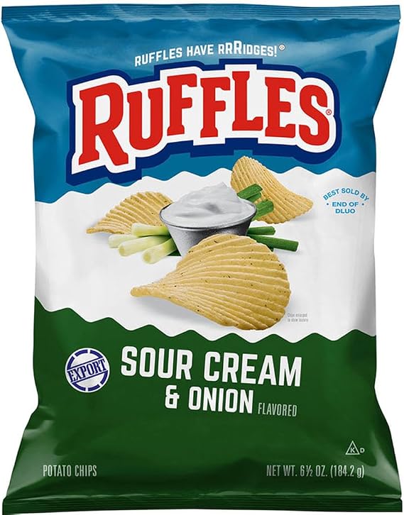 Ruffles Sour Cream and Onion Flavour Potato Chips 184.2 g