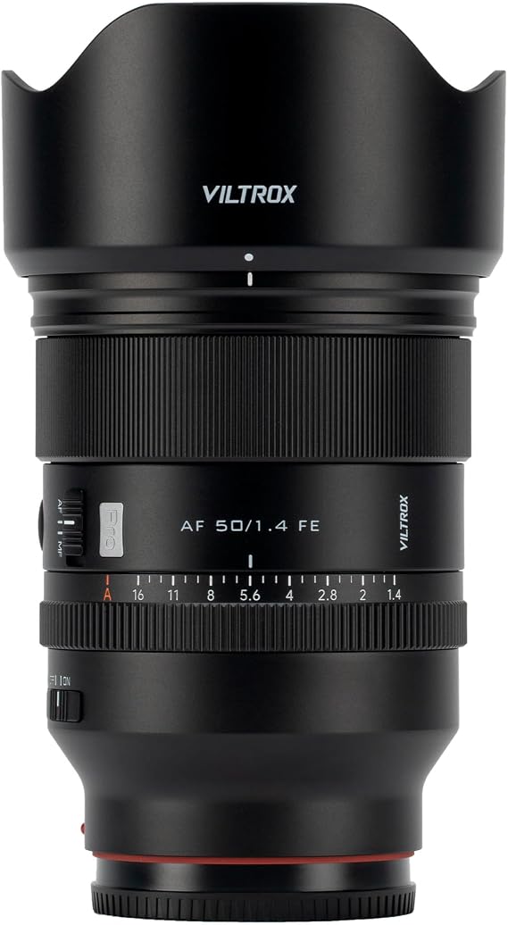VILTROX 50mm F1.4 Pro FE Lens Full Frame Auto Focus Large Aperture Prime Lens with Hyper VCM Motor Compatible with Sony E-Mount Cameras A7IV A7C A7III A7RII A7III A7RIII A7RIV A9 A9III A1 ZV-E1 FX3