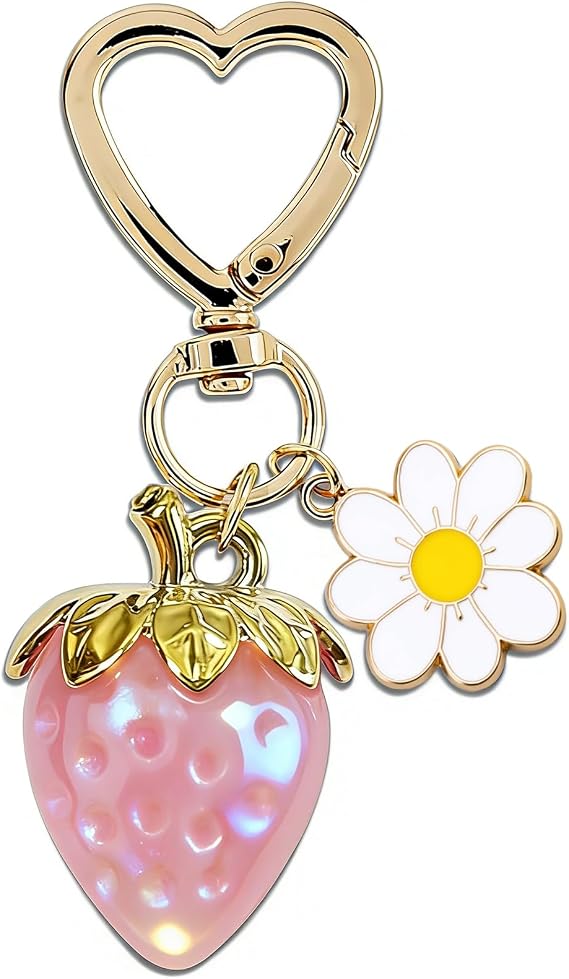 Strawberry Keychain Accessories For Women Purse Bag Charms For Handbags