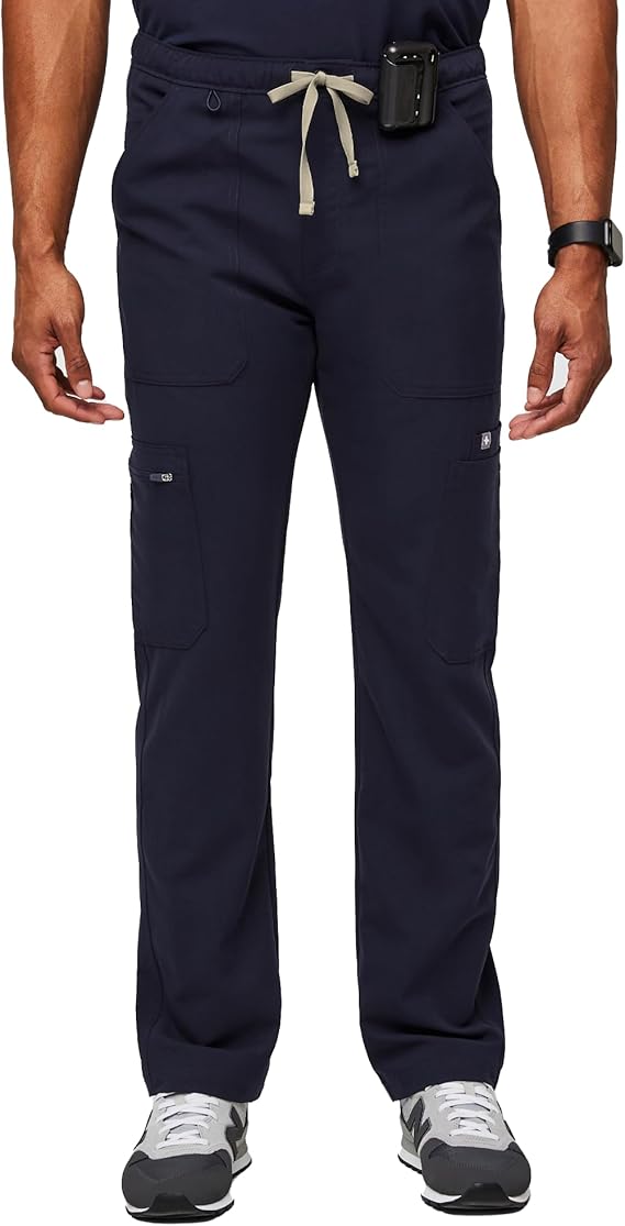 FIGS Cairo Cargo Scrub Pants for Men Navy Blue, Tall 2XL