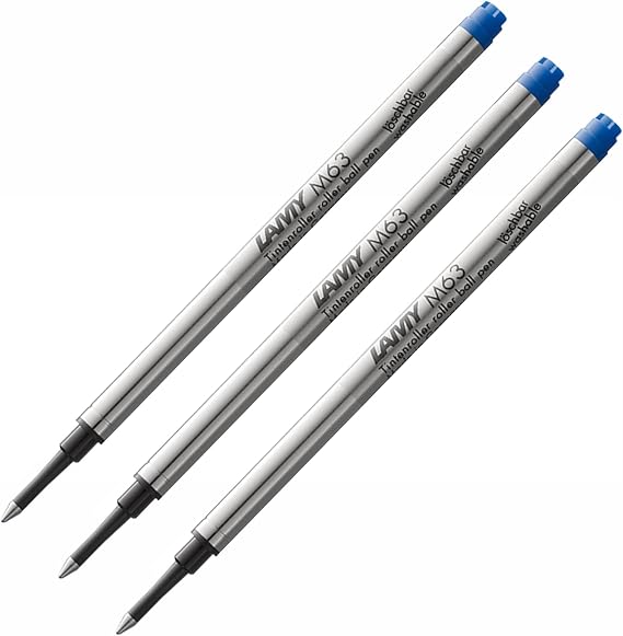 Lamy 3 x M63 Rollerball Refill Blue (DB18560)