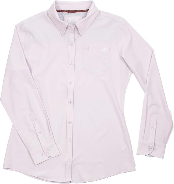 AG-GEAR Women's Long Sleeve Classic Legend Button Down Shirt, Collar Stay Feature, Breathable Performance Work Shirt