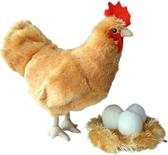 Adore 12" Penny the Hen Chicken with Eggs and Nest Stuffed Animal Plush Toy