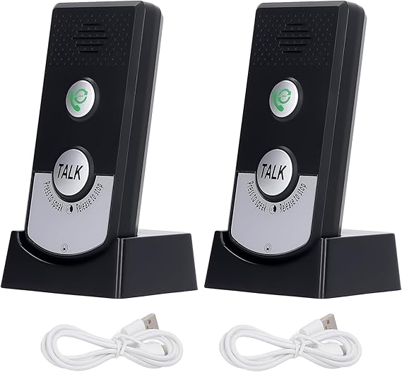 Wireless 2 Way Voice Intercom System Waterproof Intercom Long Range Intercom for Home and Office Wireless Bell with Intercom
