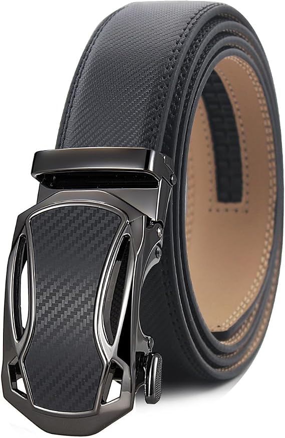 Golf Belt, Men's, Large, Stylish, Long, Auto-Lock Type, No Holes, Golf Wear, Gentleman's Belt, Long, Business, Suit, Stepless, Men's Belt, White, 51.2 inches 130 cm