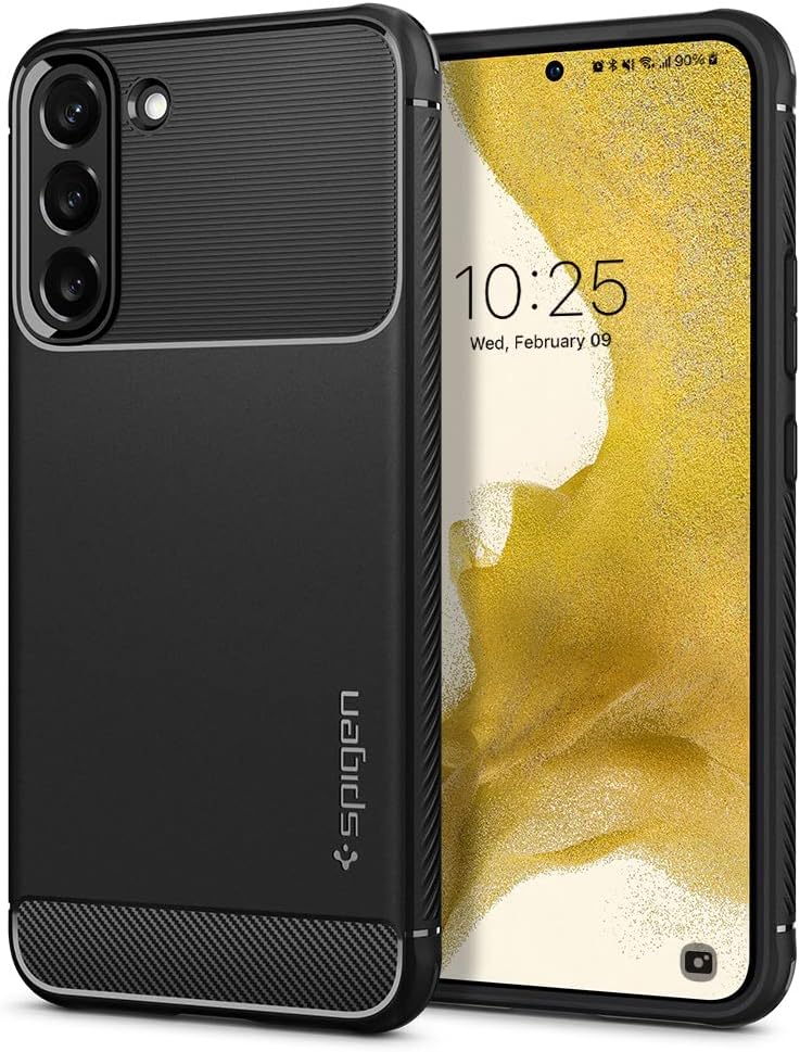 Spigen Galaxy S22 Case, SC-51C | SCG13 Case, 0.09 inch 2.2 mm Thick, Anti-Slip, Easy to Hold, Shock Resistant, US Military MIL Listed, Thin, Lightweight, Wireless Charging, Rugged Armor ACS03986
