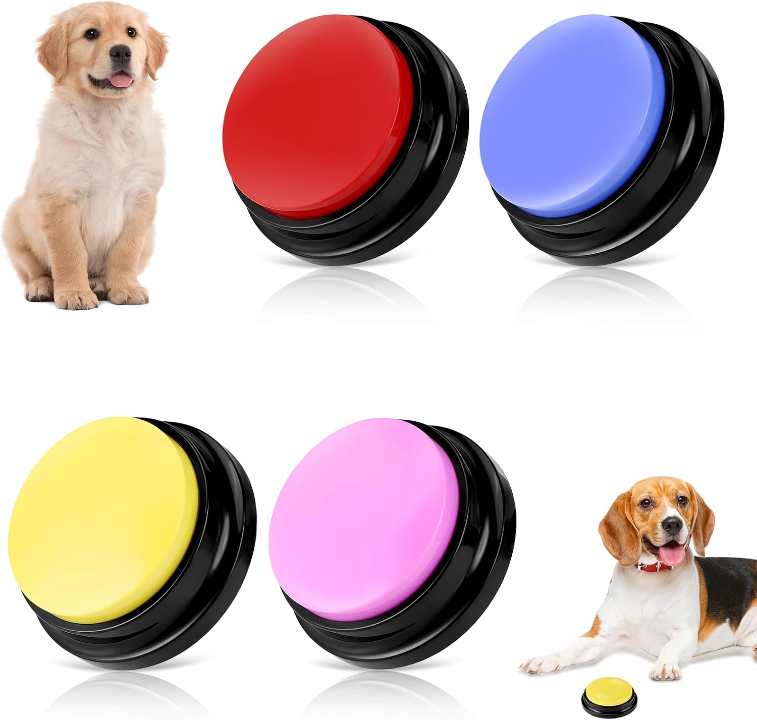 dog buttons tiandirenhe buzzer with recording function answer buzzers recording device children 4 colored buzzers with sound buzzers recording buttons for dog interaction