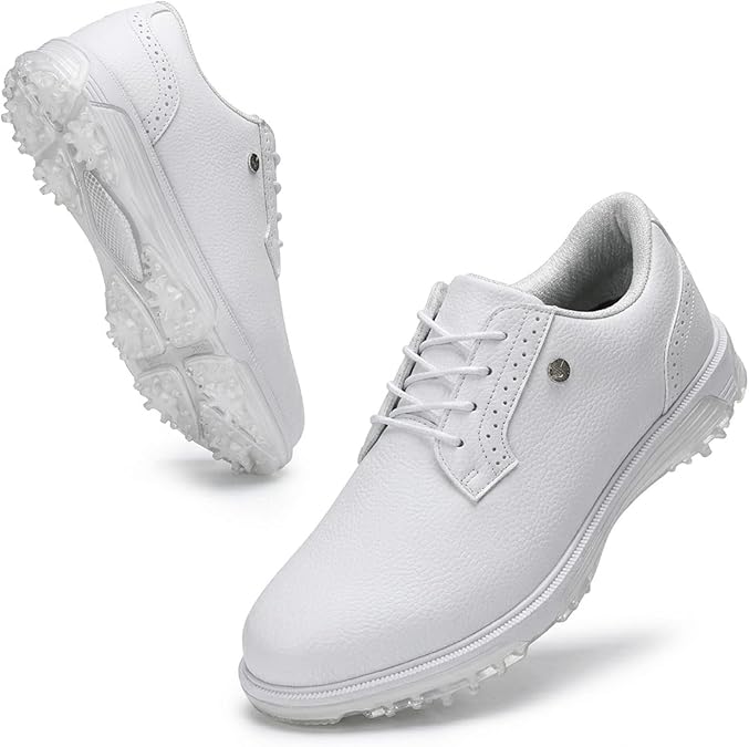 Golf Shoes Mens Waterproof Professional Spiked Casual Golf Trainers