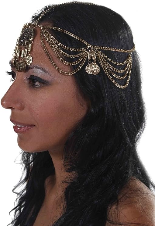 Belly Dance Chain Head Piece with Coins | Reema
