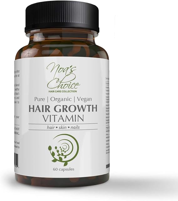 Maximum Slim Noa's Choice Organic Ayurvedic Hairgrowth Vitamin Healthy Thicker -Stronger & Faster Growing Hair, 60 ct