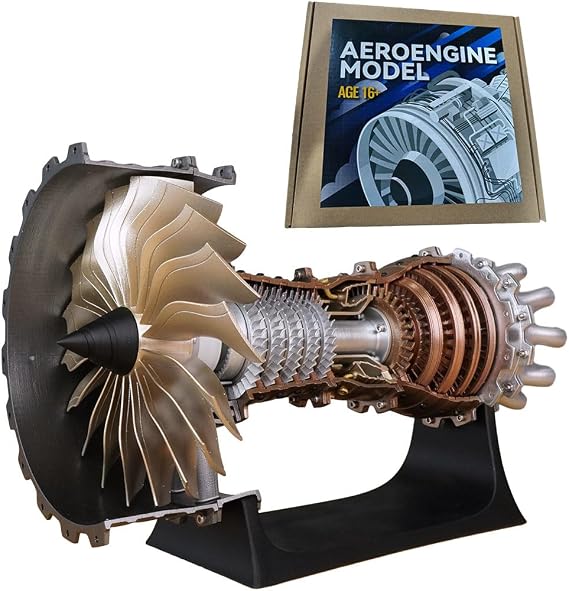 Karoyd Turbofan Engine Model Kit, DIY Assembly Operable Trent 900 Turbofan Engine Model, Mechanical Science Toys (150+PCS)