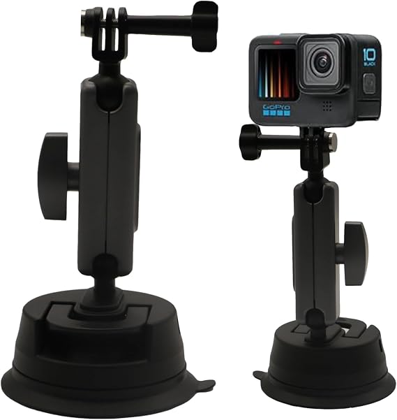 Car Windshield Suction Cup Mount Car Dashboard Holder Motorcycle Handle Mount Fit for Suction Cup Mount Go Pro Max Mini Hero13/12/11/10/9/8/7/6/5 /DJI Pocket 2, ONE RS, R, ONE X3, X2