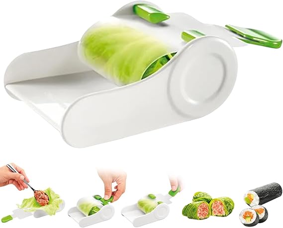 Grape Leaves Roller DIY ABS Sushi Roll Maker Manual Spring Roll Maker for Beginners Kids Stuffed Cabbage Egg Roll Maker Kitchen Gadgets Grape Leaves Roller