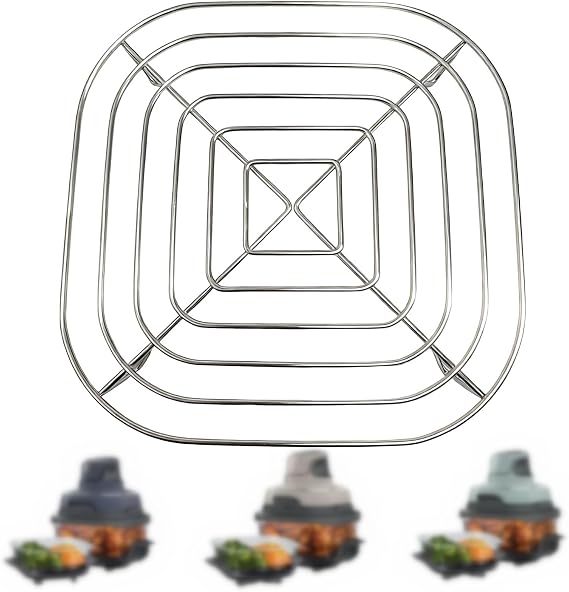 Crisper Rack for Ninja Crispi Air Fryer FN101 Replacement Part for Ninja Crispi Air Fryer 2.5Qt and 4QT Crisper Rack Glass Container Stainless Food Grade Stainless Steel SUS304