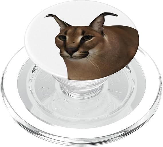 Big Floppa Meme Cat PopSockets MagSafe PopGrip for iPhone