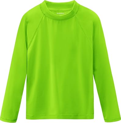 Boys Rash Guard Swim Shirts Long Sleeve UPF 50 Swimwear Toddler Kids Sun Protection SPF Water Surfing Swimming Shirts 0-16Y