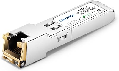1.25G SFP-T, 101001000BASE-T SFP to RJ45 Copper for Ubiquiti UF-RJ45-1G, Netgear, Supermicro and Other Open Switch, up to 100m