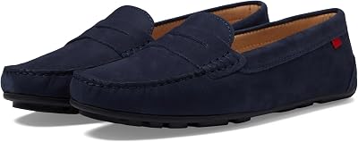 Marc Joseph New York Womens Naples Loafer, Navy Nobuck, 8