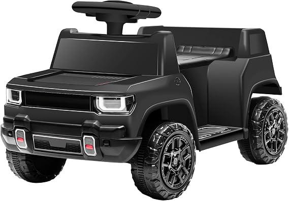 XCAR Ride On Car, 6V Ride on Toys for Toddlers, with Music, Horn, and Pedal Operation, Suitable for Ages 1.5 to 3 Years, Black