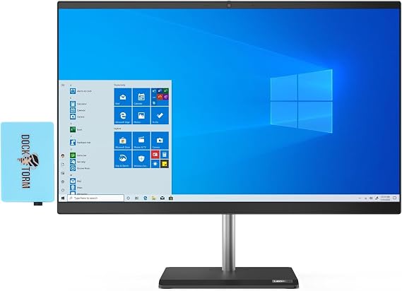 Lenovo Business All-in-One Desktop Computer 23.8" FHD IPS (6-Core Intel i5-10400, 16GB RAM, 128GB PCIe SSD + 1TB HDD, AC WiFi, SDXC Reader, RJ-45, Win 11 Pro) w/Dockztorm Hub