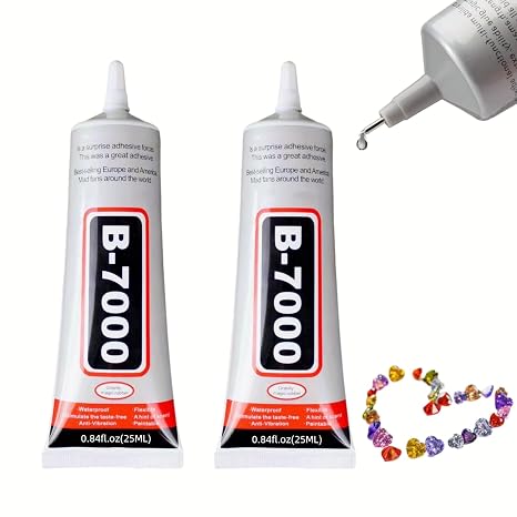 B-7000 Adhesive Multi-Function Glues,Super Glue Suitable for Phone Screen Repair,Wooden,Jewelery,1 Pack (25ml*2)