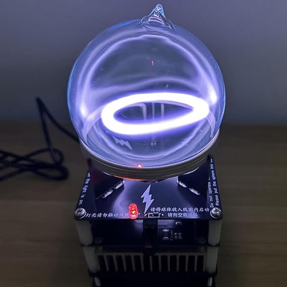 Toroid Circuit Plasma Ring Drive Plasma Ball, 3.5Inch DIY Plasma Ring Light, Luminescent Xenon Ring Plasma, for Party Decoration, Science Gift