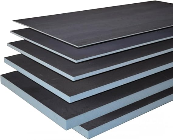 Tile Backer Board Insulation XPS Foam Waterproof Cement Coat 1200x600mm Underfloor Heating Underlay (10, 1200 x 600 x 6mm)