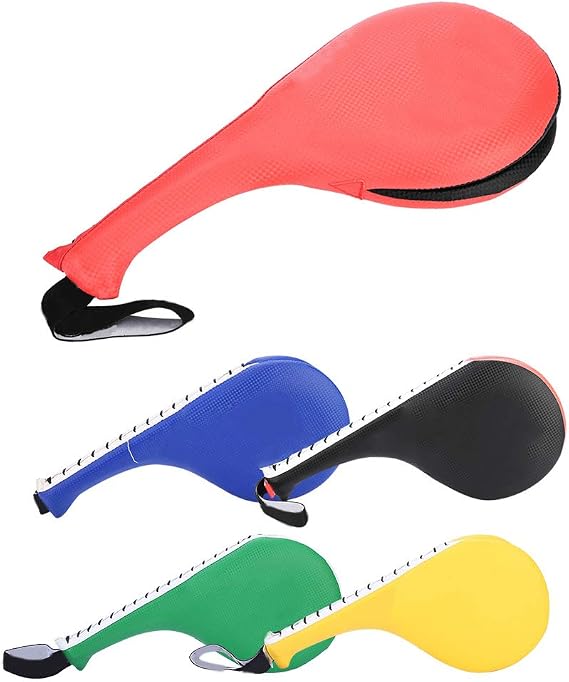 Taekwondo Kick Pad, High Dense Sponge Double Clapper Kicking Pad Striking Pad TKD Kicking Targets Training Paddles with Wrist Strap for Karate Taekwondo Kickboxing Training