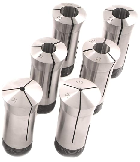 HHIP 3900-0012 6 Piece 5C Collet Set (1/8-3/4 Inch By 8THS)