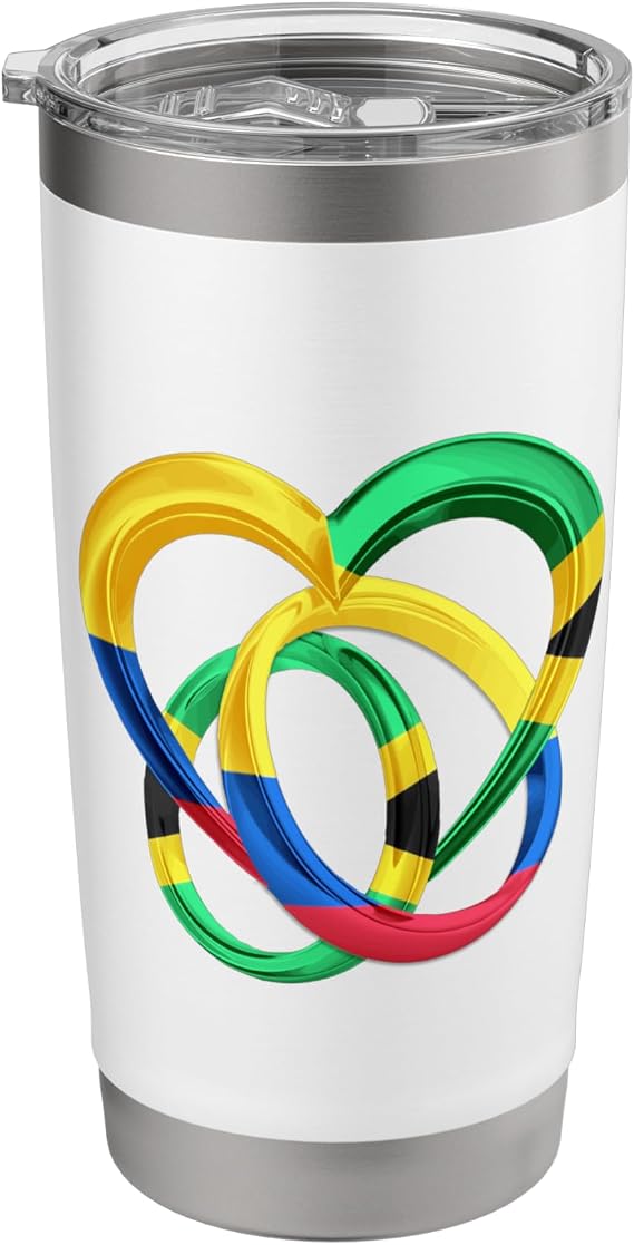 Colombia Flag Wedding Anniversary Engagement Jamaica Stainless Steel Insulated Tumbler