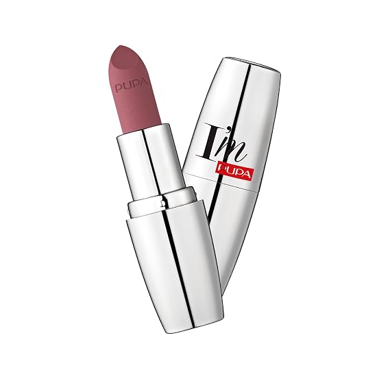 PUPA Milano I Am Matt Pure Colour Lipstick - Dresses Lips In Full, Deep Color - Matte, Velvety And Extremely Sensory Feel - Glides On Without Weighing Lips Down - 013 Brown Rose - 0.123 OZ